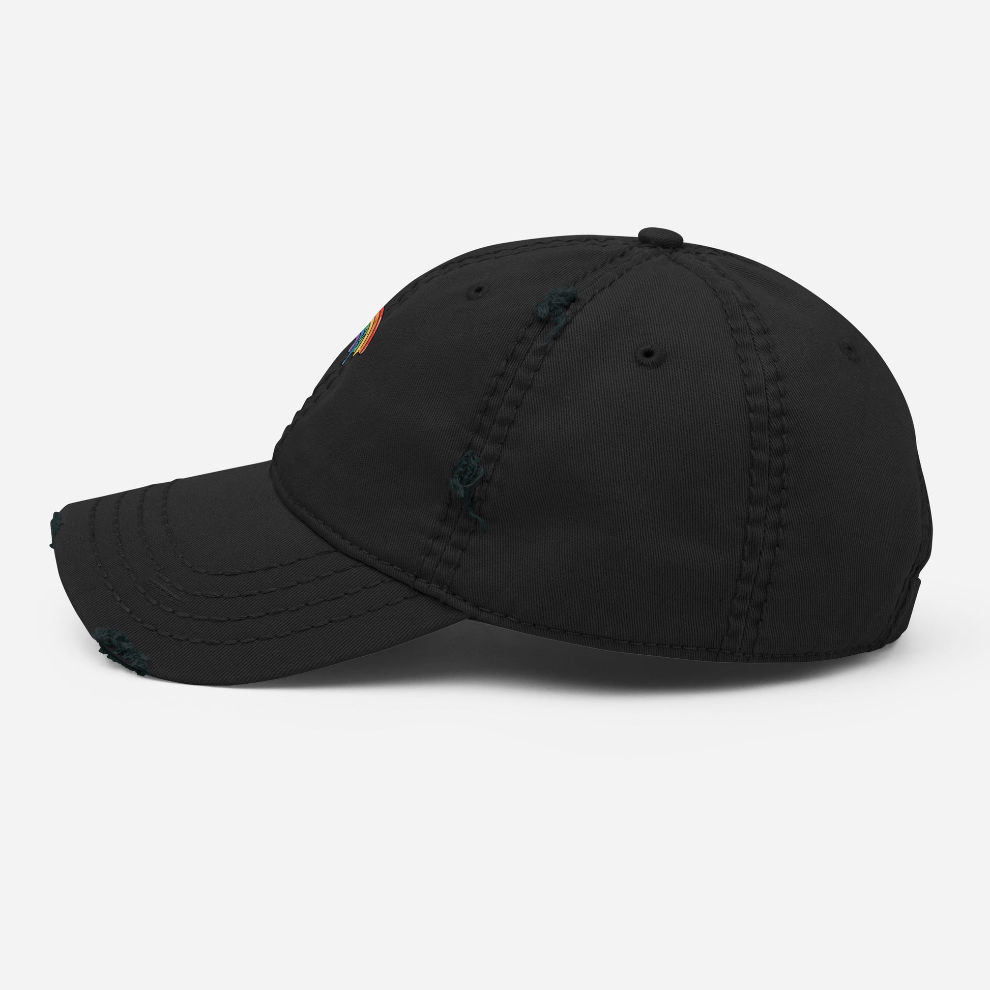 distressed dad hat black
