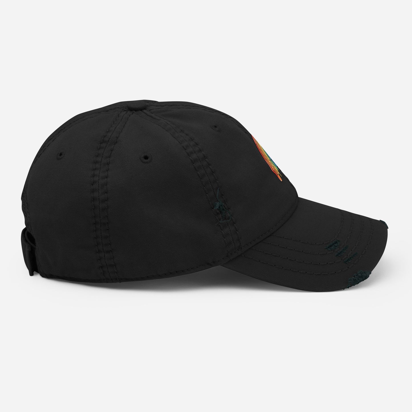 distressed dad hat black