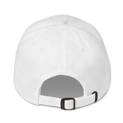 Unisex Classic dad hat in white 