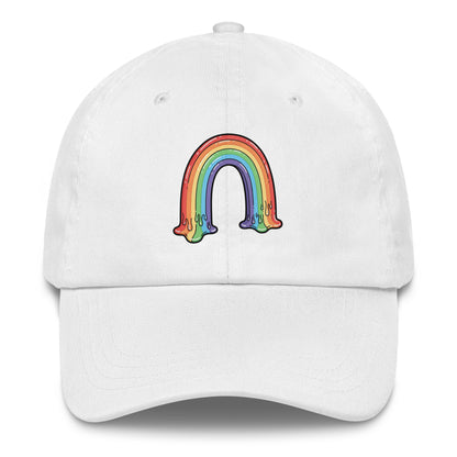 Unisex Classic dad hat in white 