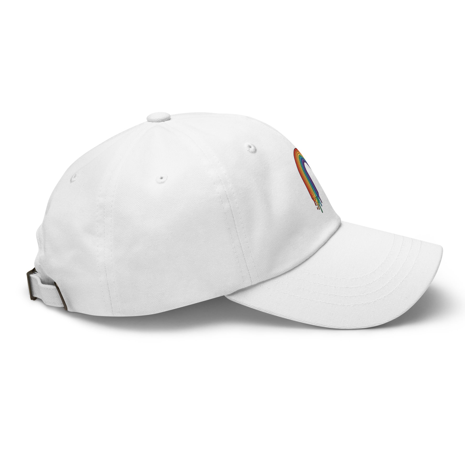unisex Classic Dad Hat in white 