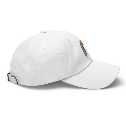 unisex Classic Dad Hat in white 