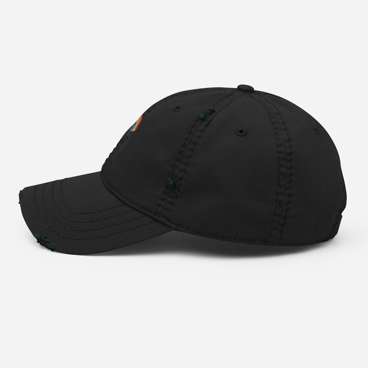 distressed dad hat black