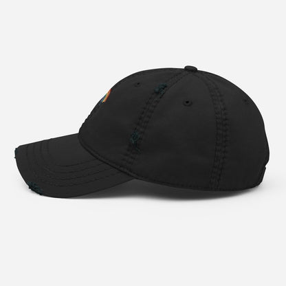 distressed dad hat black